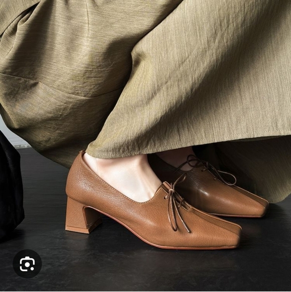 CHIKO Belva Square Toe Block Heel Oxfords Shoes Size 6